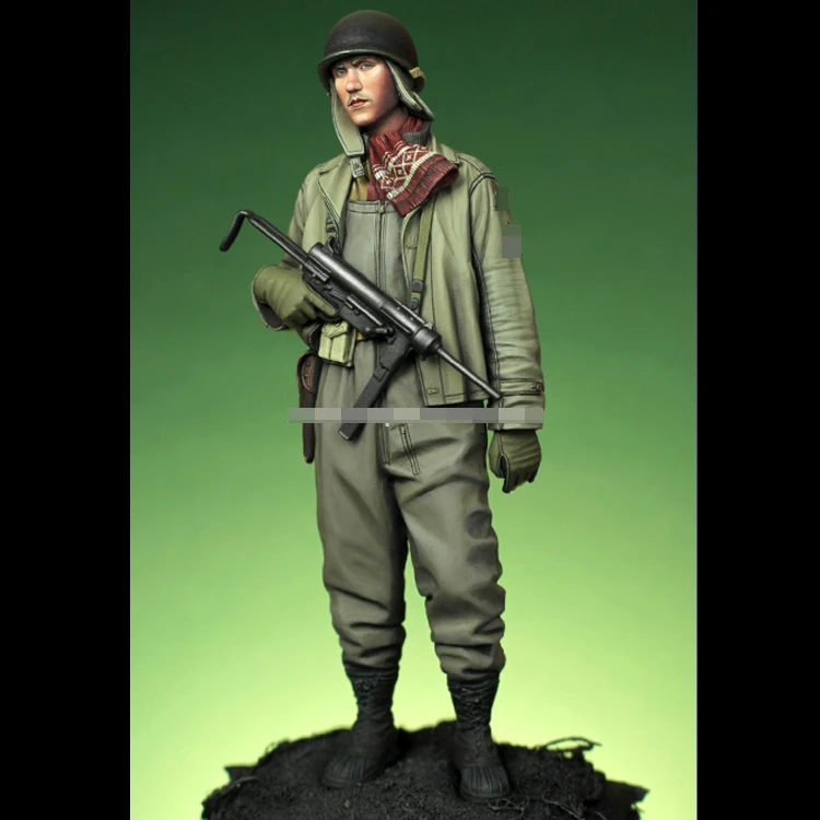 1/16 WW2 США 4th AD &quotFirst in Bastogne&quot включая 2 головки полимерная модель солдата GK военная