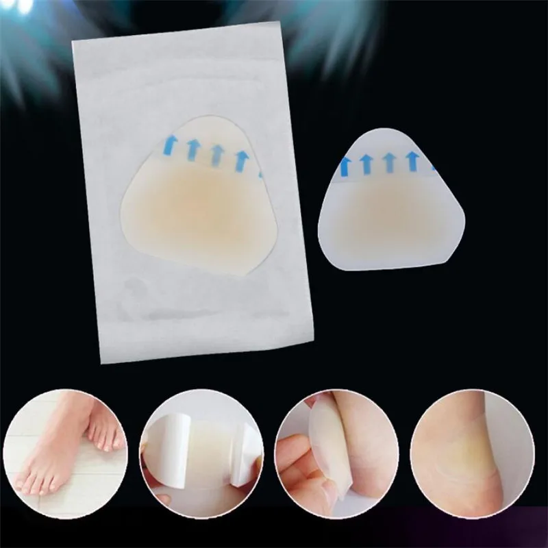 4pcs/set Silicone Anti-wearing Heel Sticker Adhesive Hydrocolloid Gel Blister Plaster Heel Protector Inserts Patch