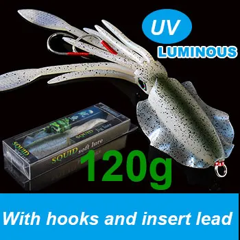 20cm120g SUNMILE Рыбалка мягкие приманки 20 г/60 г/80 г/100 г/120 г/150 г 15cmm/20 см Световой/УФ-приманок рыболовных приманок для рыбалки в море воблер - Цвет: 20cm120g