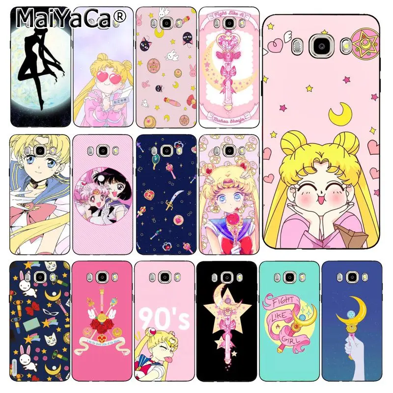

MaiYaCa Girl Pink Series Cute Sailor Moon Phone Case Cover For Samsung Galaxy J7 J6 J8 J4 J4Plus J7 DUO J7NEO J2 J5 Prime