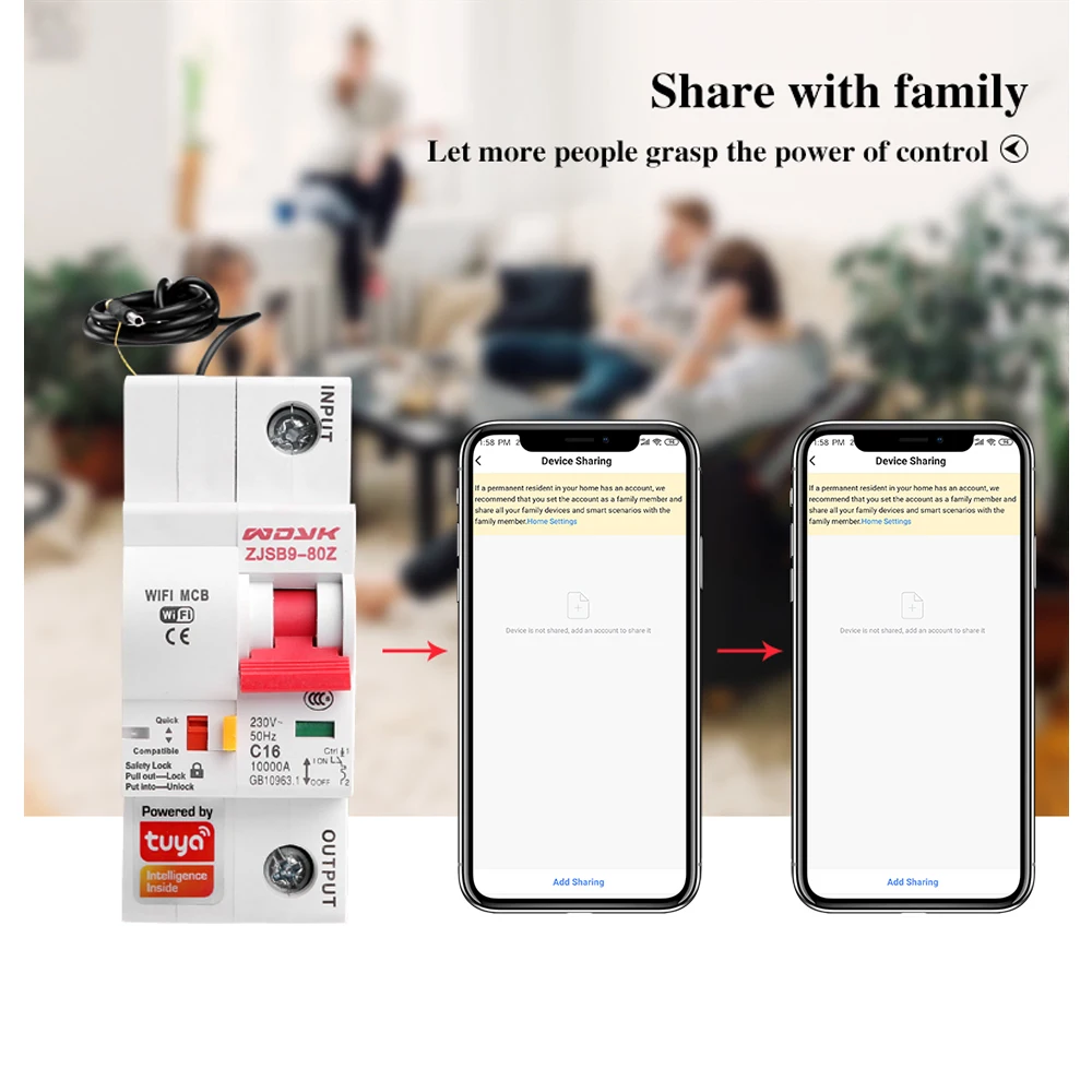 Smart Life 1P WiFi Smart Circuit Breaker overload short circuit protection with Amazon Alexa for Smart Home