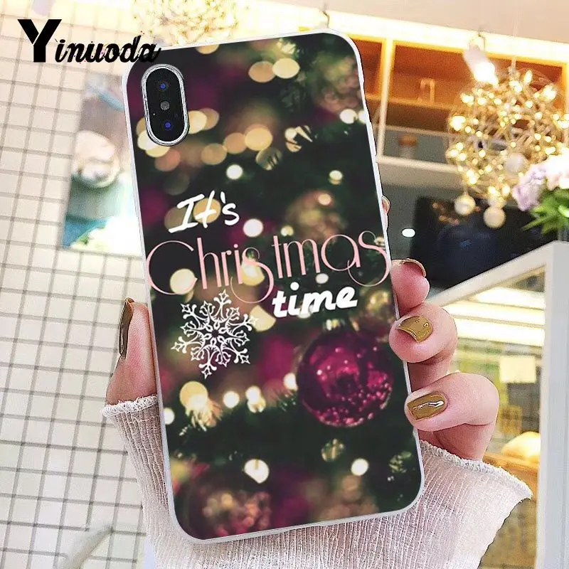Yinuoda, Рождество, Год, олень, чехол, чехол для телефона, для iPhone 8, 7, 6, 6S Plus, X, 5, 5S, SE, XR, XS, XSMAX, чехол, Fundas Capa