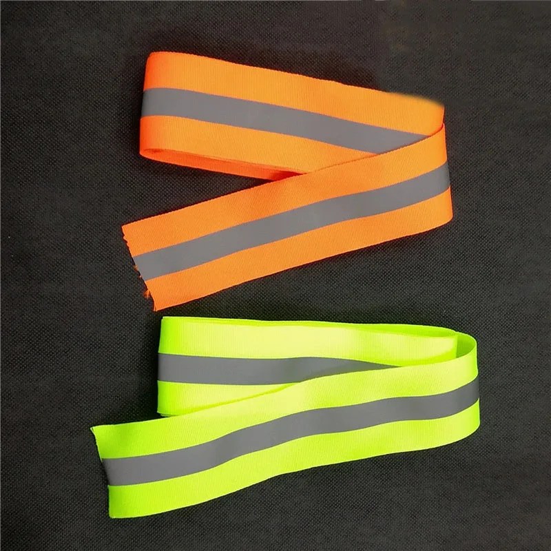 Cinta luminosa reflectante de 3 metros para tejido, accesorios de costura para ropa de seguridad, color Naranja y Lima