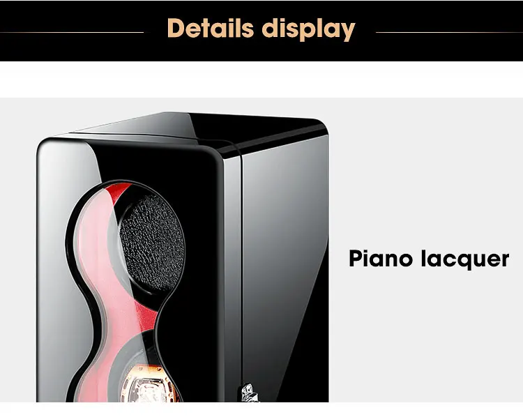 Fashion Safe Motor Mabuchi Automatic Watch Winder Case Lacquer Wood Rotate Electric Watch Boxes for 3 Automatic Watches