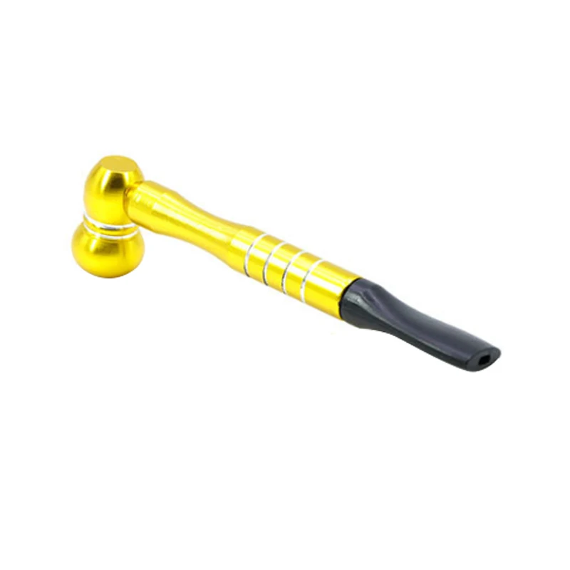 1PC New 100*23mm Mini Detachable Portable Small Metal Pipe Herb Smoking Pipe With Flat Head Nozzle Smoking Accessories