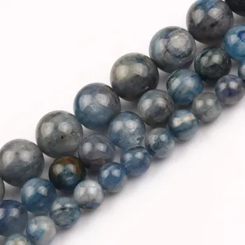 

Natural Stone Blue Kyanite Round Loose Beads for Jewelry Making Handmade Diy Charms Bracelet Necklace Jewellery 6/8/10mm 15 Inch
