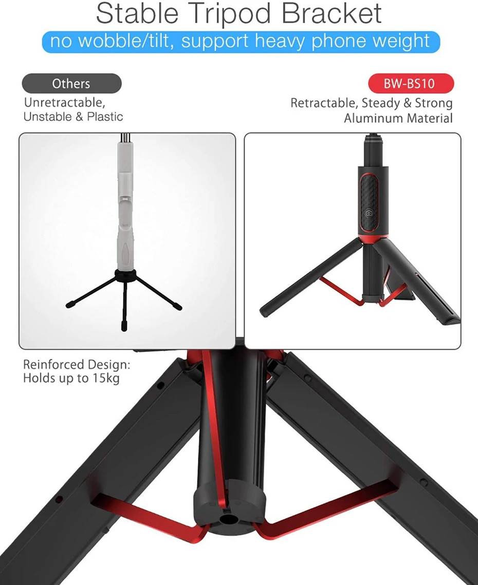 Extendable Tripod for phone palo selfie con tripod Mobile Monopod Holder Stand Wireless Bluetooth Selfie Stick for Xiaomi iPhone_voghion.com
