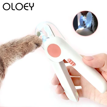 

Professionals Pet Dog Cat Nail Clippers Trimmer With Led Light Grooming Electric Grinders Scissors Toe Claw Nail Pet Products