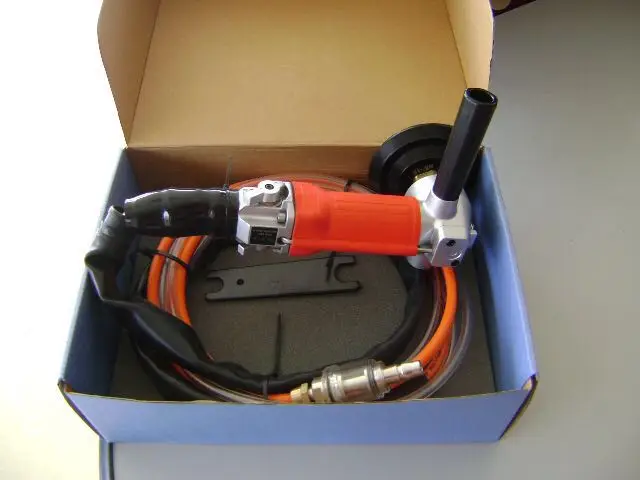 

4-дюймовая пневматическая водяная мельница с задней выхлопной системой, пневматическая полировальная машина для камня