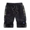 2020 Men's Cargo Shorts Combat Plus Big Size Capris 4XL 5XL 6XL 7XL Man Long Army Green Baggy Short Male Army Green Dark Green 4