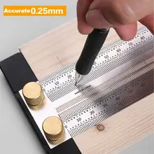 180-400mm High-präzision Skala Lineal T-typ Loch Lineal Edelstahl Holzbearbeitung Ritzen Mark Linie Gauge carpenter Messung Werkzeug