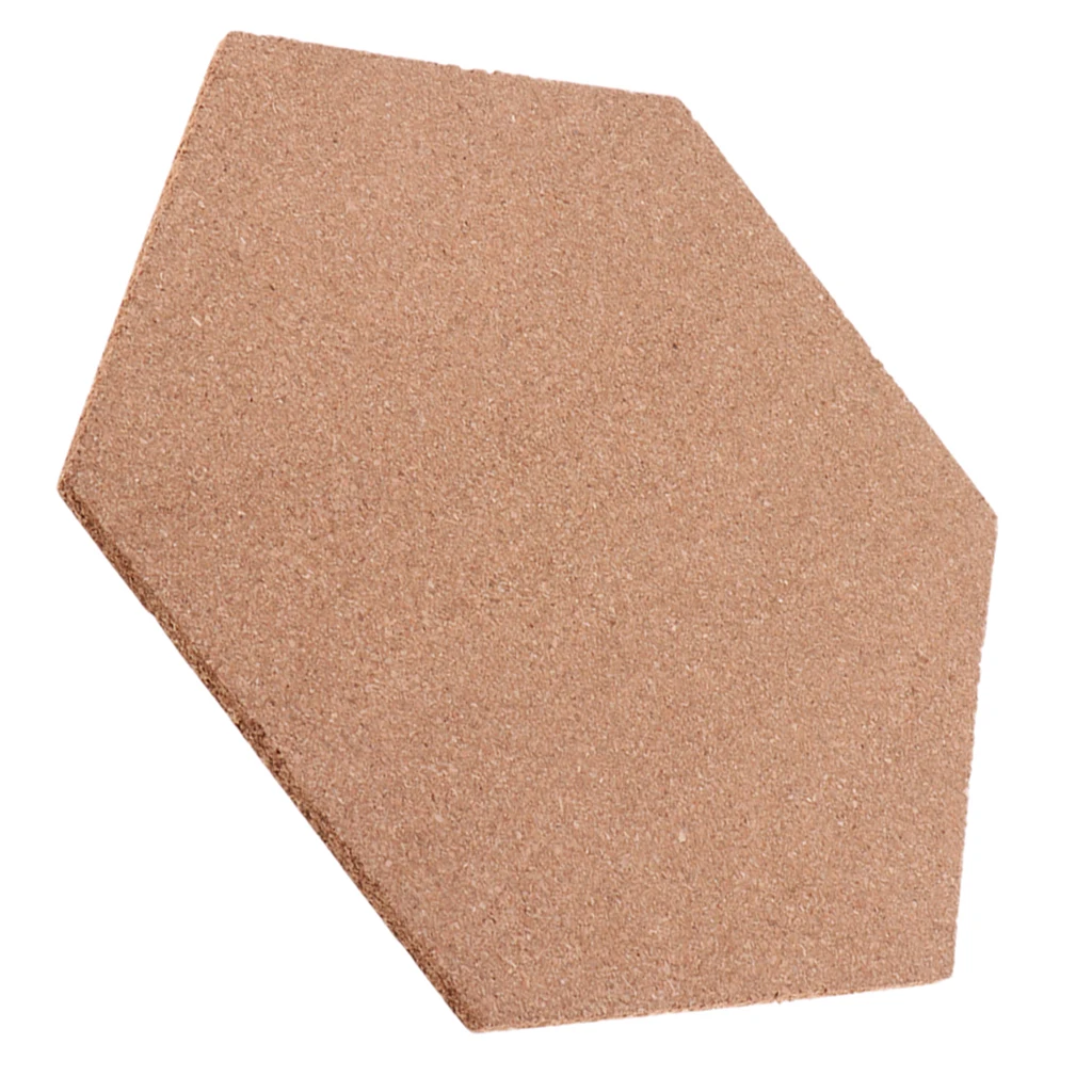 Sexangle Cork Sheet Corkboard Self Sticky For Cup Mat, Coaster, Insulation Mat, Pot Holder, Heat Pad, Heat-Proof Mat