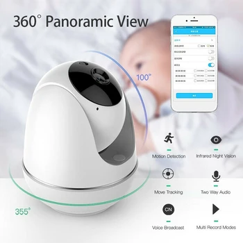 

720/1080P HD Wireless IP Camera Intelligent Auto Home Network Wifi Night Version 2-Way Audio Camera EU/US/UK/AU Plug