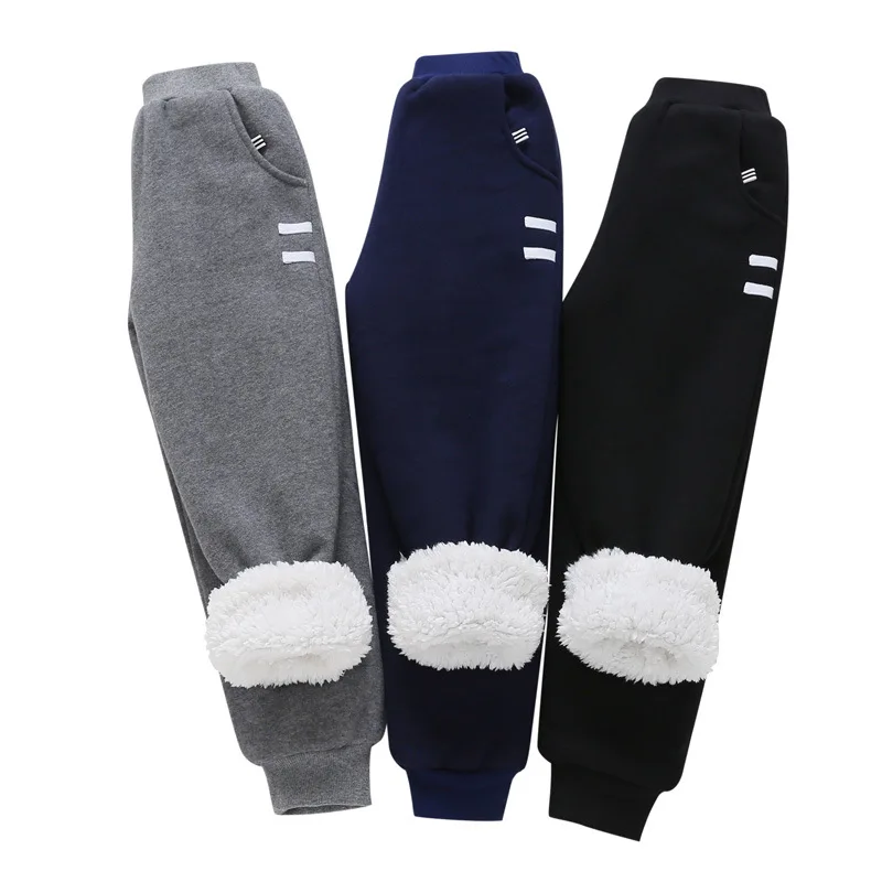 Price Boys Winter Pants Sports Warm Trousers Berber Fleece Kids Thick Pants Children Long Trousers For 4 14 Years Kids Causal Pants