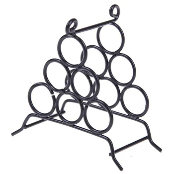 

1/12 Dollhouse Miniature Drink Wine Champagne Bottles with Storage Rack for Miniatures Dolls House Accessory