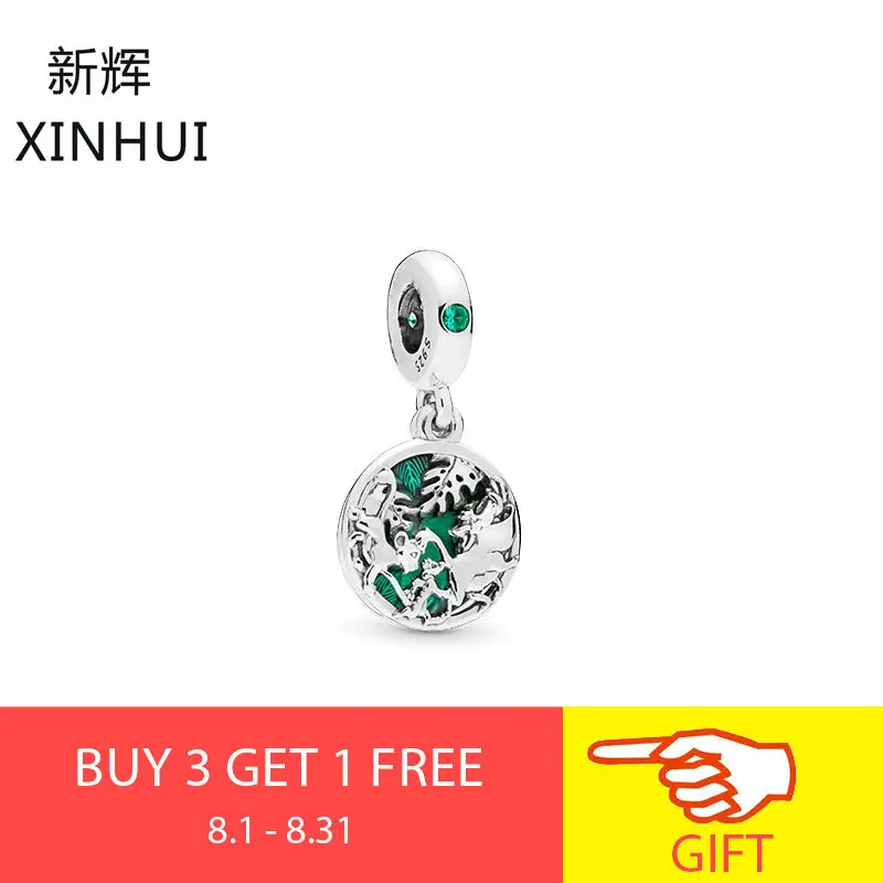 

XINHUI 2019 NEW Lion King SIMBA, TIMON AND PUMBAA PENDANT CHARM For Original Bracelet For Lady Jewelry 925 Sterling Silver