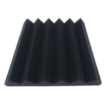 

12pcs Soundproofing Silencer Cotton Sponge Cotton Indoor Studio Room Triangle Groove Shaped Acoustic Insulation Foam