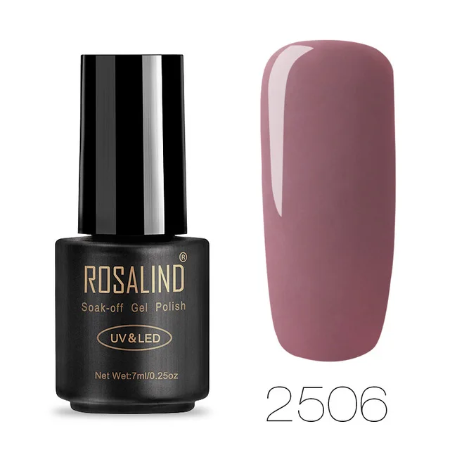 ROSALIND Гель-лак для ногтей 7 мл чистый цвет замачиваемый УФ-гель стойкий лак для ногтей Дизайн ногтей Гель-лак для ногтей - Цвет: 2506