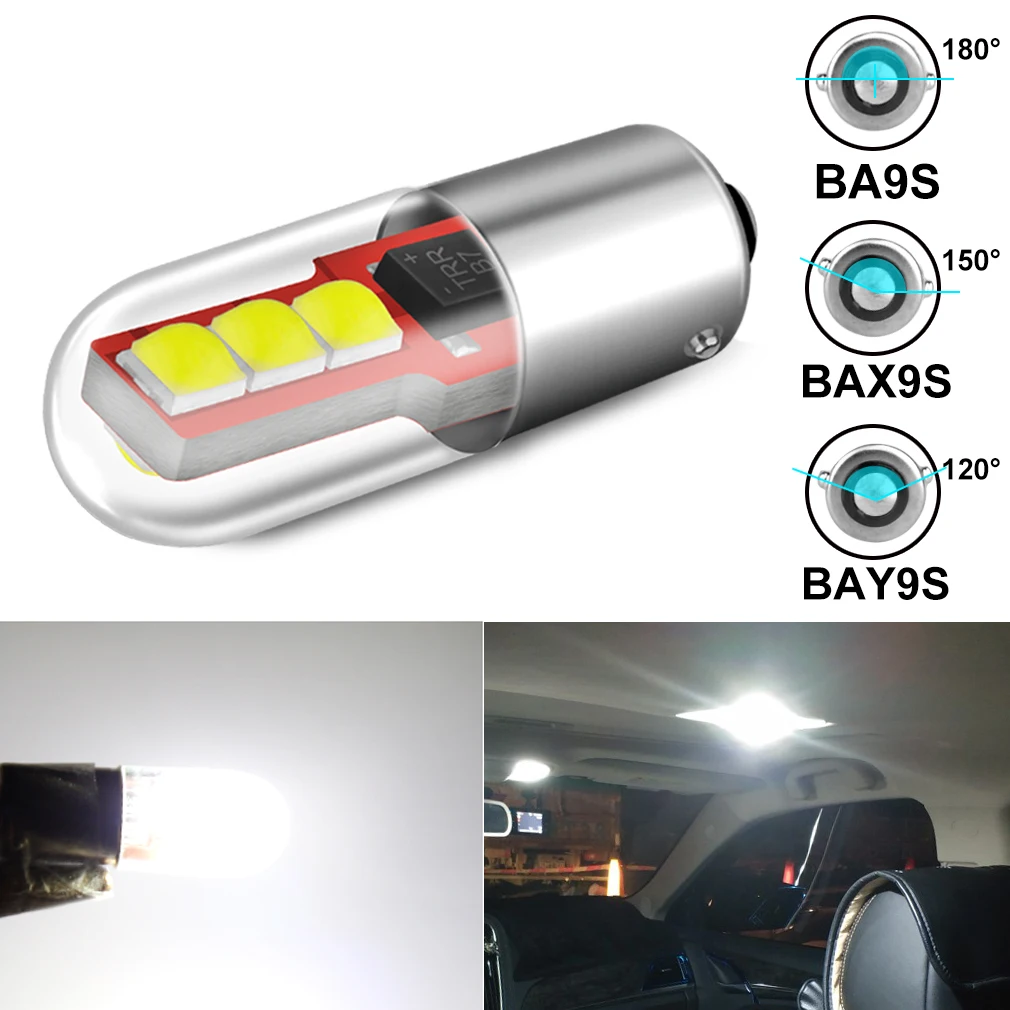 Лампы светодиодсветодиодный Canbus BA9S BAX9S H21W BAY9s T10 W5W H6W T4W разрешение на парковку