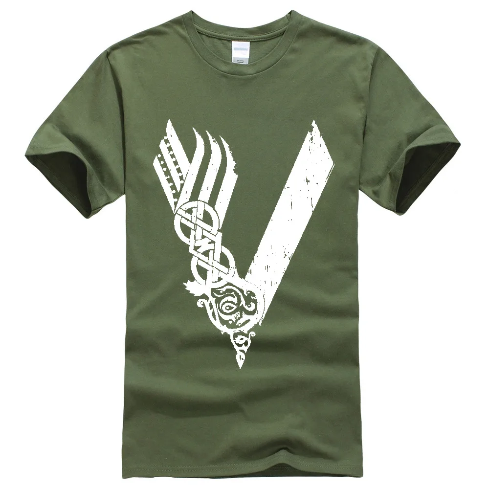 Midnite Star Vikings Odin футболка homme camisetas мужские новые футболки с коротким рукавом модная одежда для викингов для мужчин harajuku - Цвет: darkgreen5