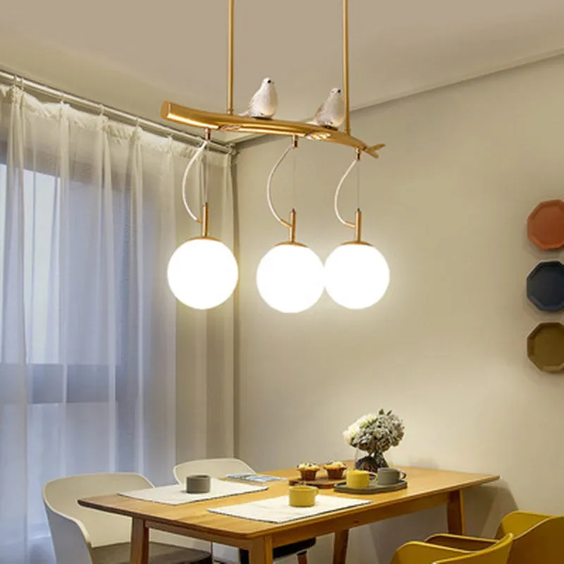 

Modern LED Pendant Lights Loft Restaurant Decor Bird Light Pendant Lamp Glass Lighting Fixtures Bar Dining Kitchen Hanging Lamps