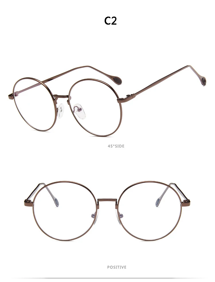 Женские оптические очки оправа Мужские квадратные золотые металлические высококачественные маленькие круглые прозрачные женские очки унисекс