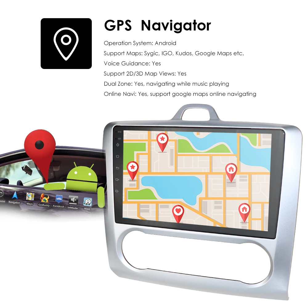 2G+ 3 2G Android 9,0 DSP автомобильный Радио Мультимедиа Видео плеер навигация gps для ford focus 2 3 Mk2/Mk3 хэтчбек 2 din DVD