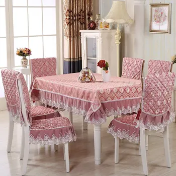 

High Quality Tablecloth Dining Table Cover Decor 2 Colors Chair Mat Chair Cover Set Party Banquet Table Cloth Kitchen Supplies