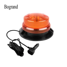 Bogrand-luz Beacon giratoria con LED ámbar magnético, lámpara de emergencia intermitente, luces estroboscópicas de advertencia de tráfico, 9-28V