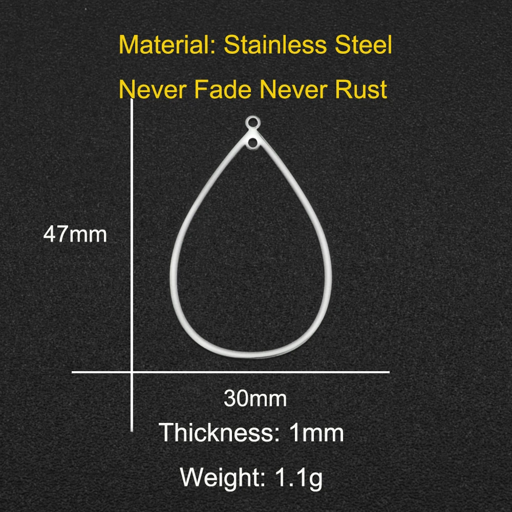 10 Stück/Set 316 Edelstahl Geometrische DIY Ohrring-Zubehör Verbinder Anhänger Großhandel Fabrikpreis OEM-Bestellung Akzeptiert – Detail 23