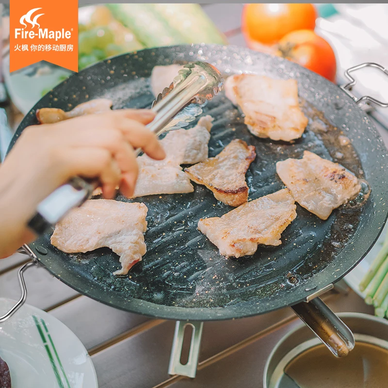 

Fire Maple Outdoor Frying Pan Camping Barbecue Plate Coating Portable Picnic Cookware easy to clear