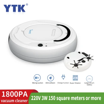 

Rechargeable Intelligent Automatic Sweeping Robot Vacuum Cleaner, 1800PA Powerful Cacuum Cleaner, USB Cleaning Wireless Cleaning