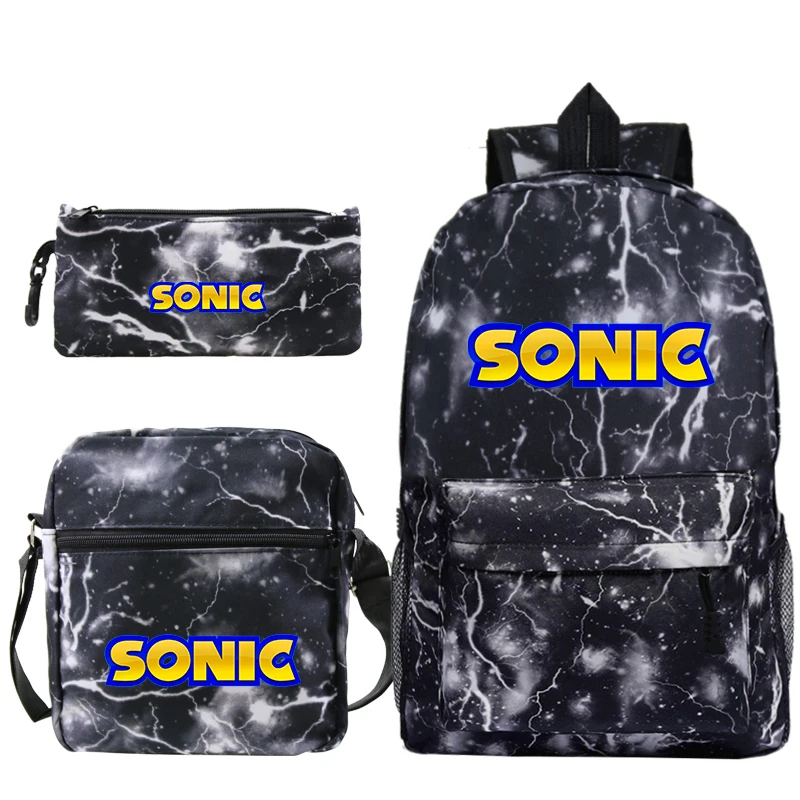 Plecak Kpop Mochila Sonic рюкзак с ежом для мужчин 3 шт./компл. хип хоп аниме Sac Dos Пенал школьный сумки для девочек-подростков - Цвет: 4