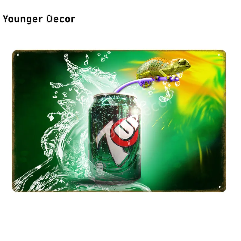 Безалкогольные 7up металлические жестяные знаки 7 UP ВИНТАЖНЫЙ ПЛАКАТ Искусство Настенная Наклейка картина бар паб кафе украшение домашний декор в стиле ретро YI-052