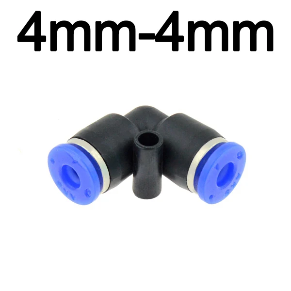 4mm-4mm L-образный локоть 10 мм 8 мм 6 мм 12 мм 4 мм OD шланг одна кнопка Воздушный Пневматический разъем аксессуары пластиковый газовый быстрый разъем - Цвет: 4mm-4mm