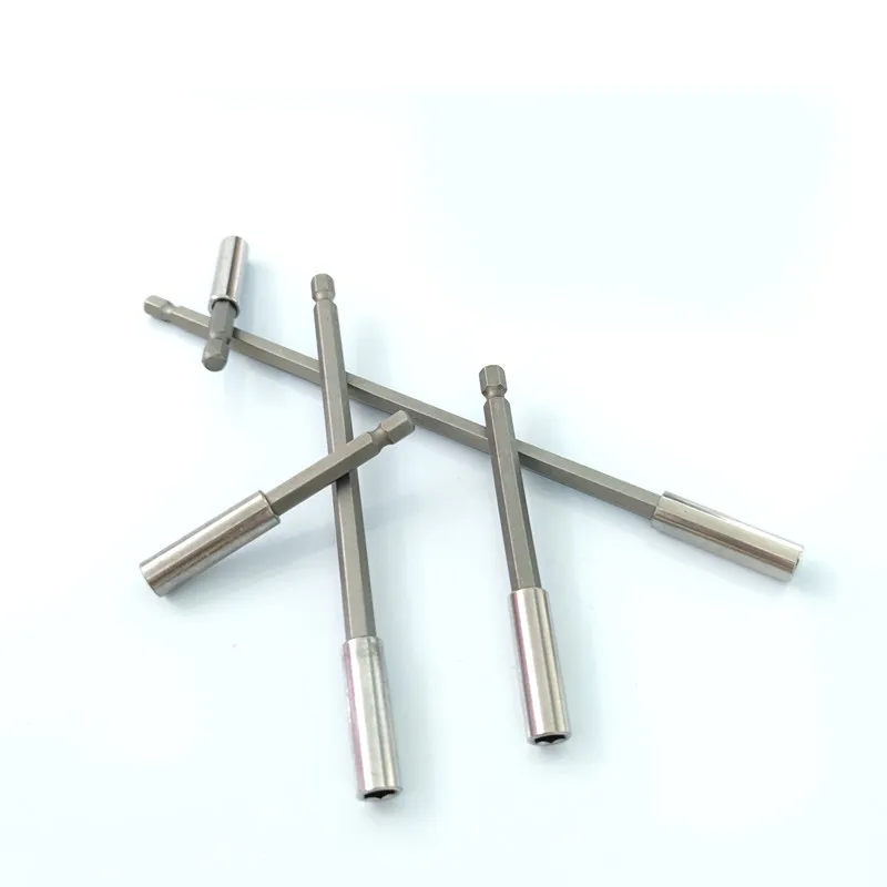 60/100/150/200mm 1/4"Hex Rod Shank Long Handle Screwdriver Tip Holder Extension Bit Set Extensions Quick Change Hand Tool Socket — view 5