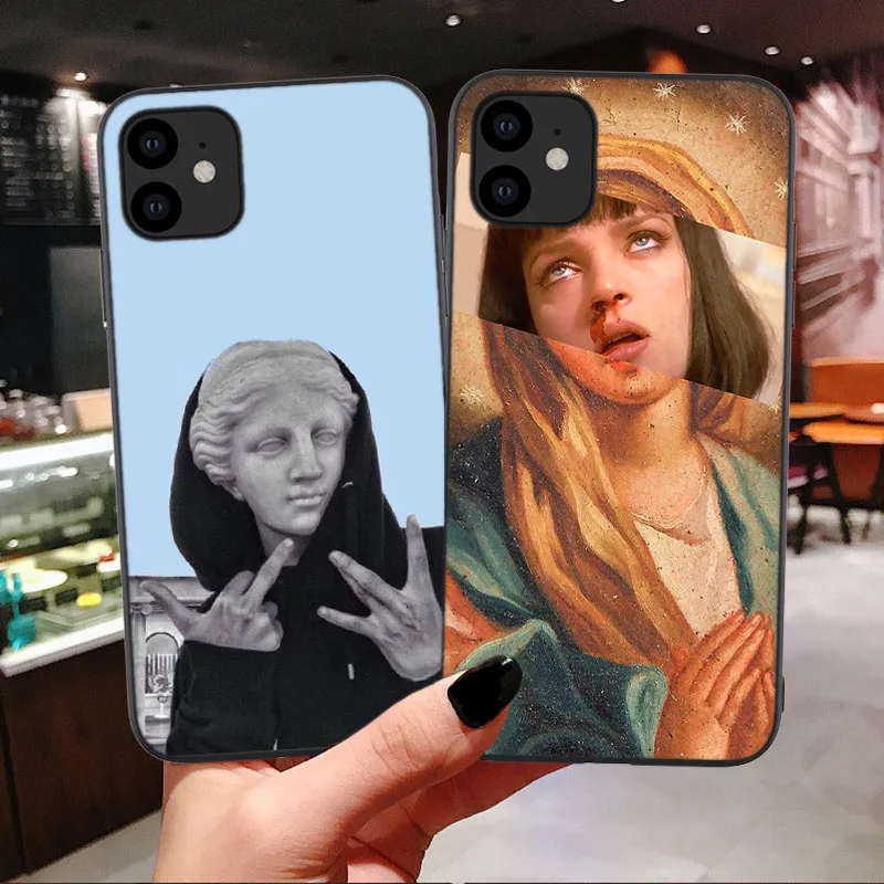 

Birth of Venus Mona Lisa funny Alternative statue art Pattern Case For iPhone 11 Pro Max 2019 XS XR XS MAX 6 6S 7 8 Plus 5.8 6.1
