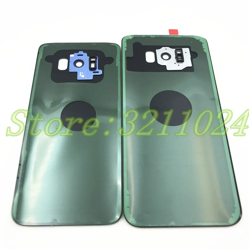 10 шт. стеклянная Задняя крышка батареи для samsung Galaxy S8 G950 SM-G950F S8 Plus S8+ G955 SM-G955F Задняя крышка батареи с объективом камеры