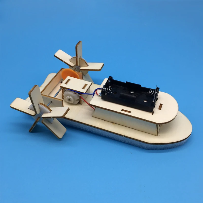 Enfants bricolage Science jouets éducatifs Kit d'expérimentation scientifique bateau bateau modèle physique école tige projets enfants jouet cadeau modèle