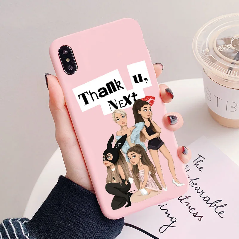 Спасибо Next Ariana Grande Мягкий ТПУ, конфетный чехол для iPhone 11 11PRO MAX X 5 5S 6 6splus 7 8 Plus XR XS MAX