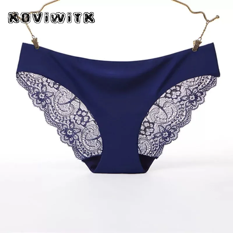 Dark blue Летнее Сексуальное цветочное бикини, кружевные стринги, черные трусы, с вырезами, нейлоновые женские трусики, модное нижнее белье с низкой посадкой, прозрачное, Трендовое, femme - Цвет: Dark blue