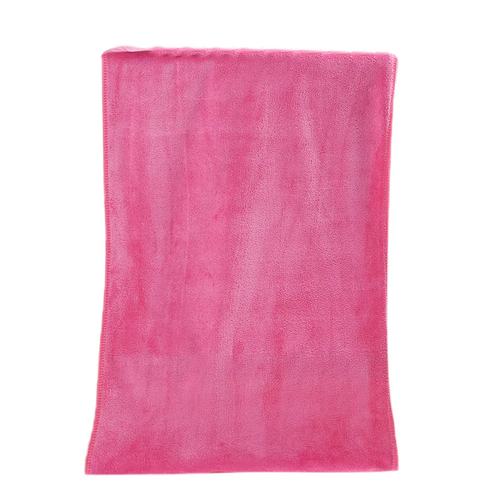 Hot Pink 1 шт., полотенце для купания, впитывающее душ из сверхтонкого волокна, мягкое удобное банное полотенце, толстое высокоабсорбирующее антибактериальное 11,27 - Цвет: Hot Pink