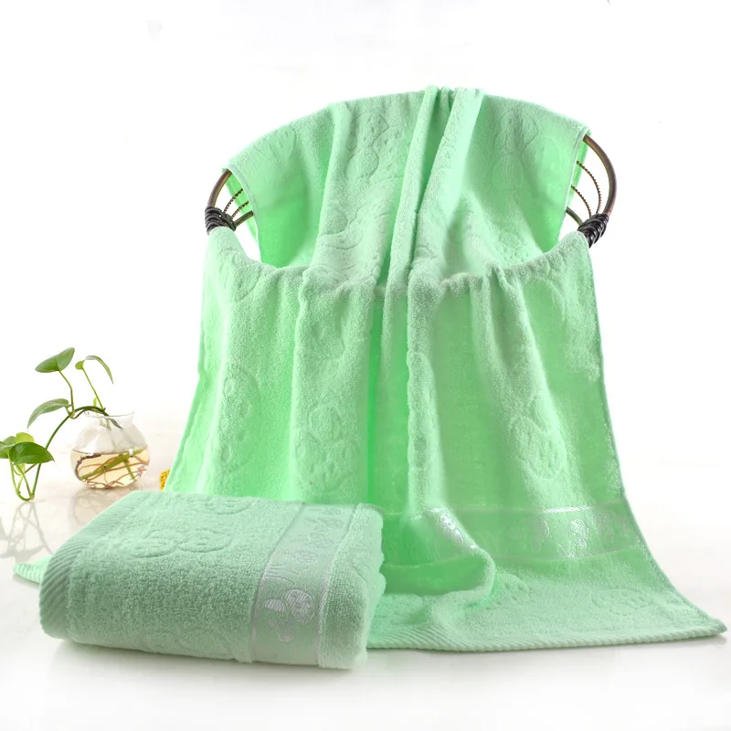 Gaoyang Special Offer Bath Towel 70x140 Thick Extra-large Water-Absorbing Pure Cotton Mushroom Bath Towel Street Vendor