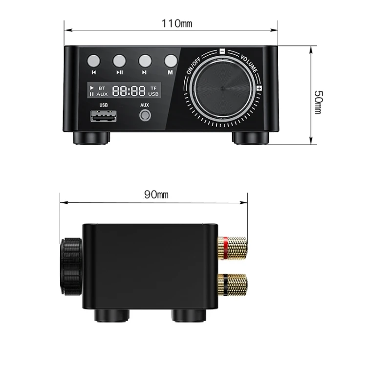 TPA3116 HIFI Bluetooth 5,0 цифровой усилитель звука доска 50WX2 стереоусилитель усилитель домашний кинотеатр USB плеер с tf-картой