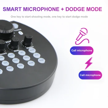 

Voice Changer Mobile Phone Audio Mixer Music Recording Broadcast Karaoke External Sound Card For Live Streaming USB Bluetooth