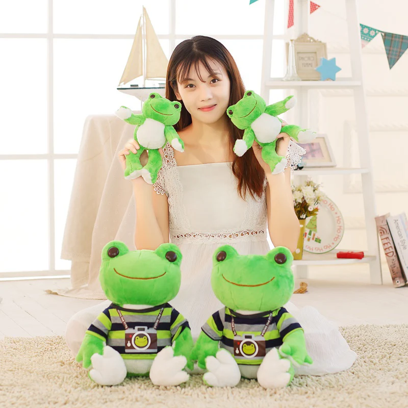 26cm/53cm Lovely Frog Cartoon Dressed Frog Animal Sleeping Presents Doll Kid Toy