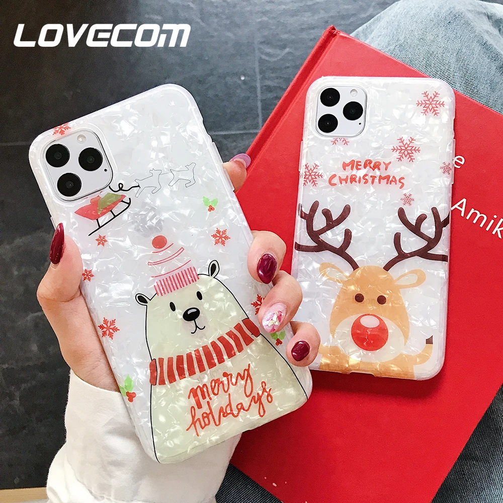LOVECOM Веселый Рождественский Снеговик чехол для телефона для iPhone 11 Pro Max XR XS Max 6 6S 7 8 Plus X Dream Shell мягкая IMD задняя крышка подарок