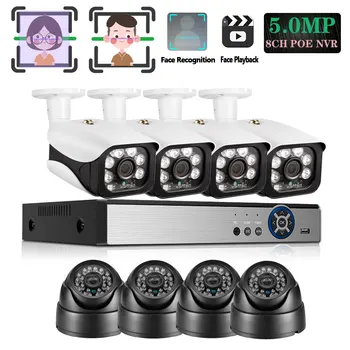 

Face Detection H.265 8CH 5MP RJ45 POE NVR Kit CCTV System RTSP 5MP Metal IP Camera P2P In/Outdoor Video Surveillance Set 2TB