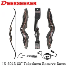15-60lb takedown recurvo arcos 60 right right direita esquerda mão tradicional de madeira caça alvo tiro com arco