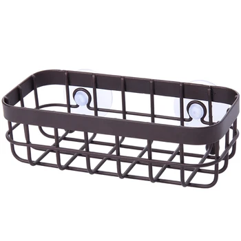 

Kitchen Sink Storage Organizer Caddy - Small Holder For Sponges, Soaps, Scrubbers - Quick Drying Open Wire Basket